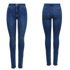 Custom Jeans Mujer Stylish New High Quality Ladies Stretch Skinny Blue Denim Pants Ripped Distressed Women Jeans - Product Image 6