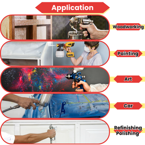 Pistola pulverizadora de aire de alimentación por gravedad de 1,5mm de alta calidad, pistola de pintura neumática para revestimiento de Metal - Product Image 4