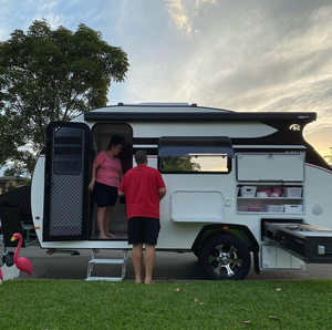 Steel Container House Travel Camper Trailer with Kitchen Sleeping Space Lightweight Mobile <b>Camping</b> <b>Unit</b> - Product Image 1