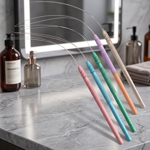 Hair Extension Tool Loop Tool Reusable Hair Extension Threader Hair Extension Pulling Tool Beauty Salon Hair Extension Supplies - Product Image 1