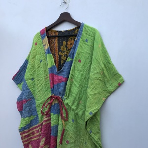 ชุดคลุมชายหาดผ้าฝ้ายงานฝีมือสไตล์อินเดีย คันธา คาฟตัน ผู้ผลิตและขายส่งเสื้อคลุมชายหาด - Product Image 4
