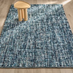 100% Wool Hand Woven Braided <b>Rugs</b> Natural Wool Handmade Loop Solid Color Scandinavian Style Eco-Friendly <b>Thick</b> Flat <b>Pile</b> Latex - Product Image 4