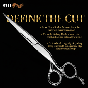 Ciseaux à cheveux droits pour droitiers de 6 pouces avec lames en acier inoxydable japonais et pointe affûtée - Product Image 3