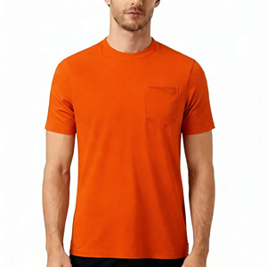 O Neck High Quality Comfortable Custom Logo with <b>Pocket</b> <b>T</b> <b>Shirt</b> for <b>Men</b> - Product Image 5