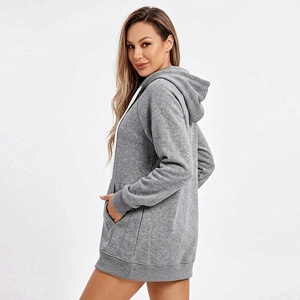 Sudadera con Capucha Larga de Forro Polar para Mujer, Estilo Oversize, Urbana, Casual, Streetwear, Proveedor Mayorista de Ropa - Product Image 5