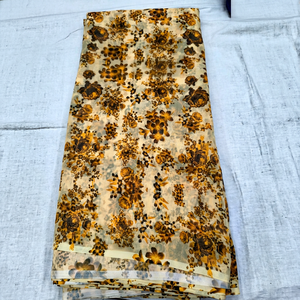 Tissu en organza doux de qualité supérieure avec motifs floraux, élégant et transparent, imprimé de fleurs, pour robes de créateurs et confection de costumes - Product Image 6