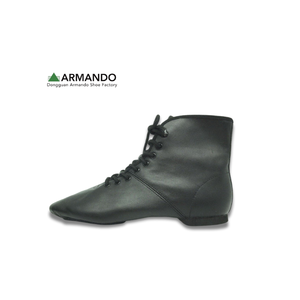 Bottes de danse pour adultes, baskets de danse jazz et ballet à tige haute, noires, pour femmes et hommes, avec lacets - Product Image 6