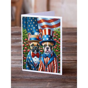 Toutes les cartes de vœux fantaisistes américaines A7 Bulldog français Pack de 8 cartes vierges avec enveloppes Taille 5x7 - Product Image 2
