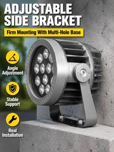 Projecteur LED RGBW étanche 72W pour l'éclairage extérieur de la série Design, idéal pour les projets paysagers, couleur d'émission blanche - Product Image 2