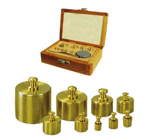 Precision Polished Brass Balance Weights with <b>Wooden</b> <b>Block</b> Storage Laboratory Measurement Educational OEM DD International - Product Image 1