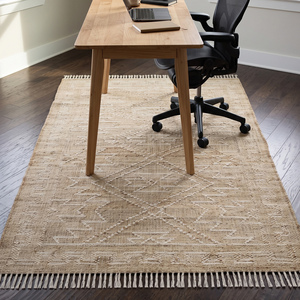 Modern Handwoven Beige Cream Jute <b>Rug</b> Geometric Diamond <b>Tribal</b> Pattern Flatweave Anti-Slip Thick Kilim Area Carpet Home Decor - Product Image 2