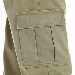 Pantalon cargo décontracté brodé pour homme de qualité supérieure, tissu durable 100 % coton, imperméable, respirant, multi-poches, taille mi-haute - Product Image 4