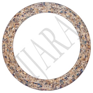 Art Deco Style <b>Smart</b> <b>Mirror</b> Decorative Wall <b>Mirror</b> with Glass and Metal Material - Product Image 1