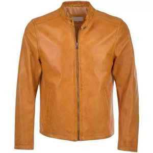 Chaqueta de Cuero Genuino para Hombre, Impermeable y Resistente al Viento, Estilo Urbano Ecológico, Precio de Servicio OEM - Product Image 1