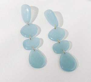 Pendientes de aro de resina artesanales, creativos, exagerados, retorcidos, grandes, redondos, con diseño de hada, hechos a mano, con patrón en espiral, AL MALIK CRAFT - Product Image 2