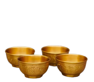 Tazón de Agua Tibetano de Cobre Puro Pulido con los Ocho Signos Auspiciosos de Buda, Artículos Budistas Tantricos, Ecológico - Product Image 4