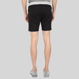 Shorts de sport pour homme de haute qualité, noirs, solides, à séchage rapide, taille mi-haute élastique, shorts d'entraînement athlétique avec poche latérale, polyester/coton - Product Image 2