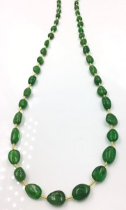 Cuentas ovaladas de tsavorita, 1 hebra, 68,70 quilates, tamaño de 5x5 a 5x11 mm, 43 piezas de piedras preciosas para la fabricación de joyería fina - Product Image 6