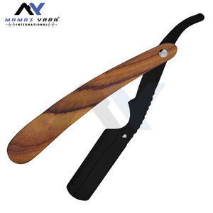 มีดโกนหนวดแบบคลาสสิค รุ่นโรสวูด ซาลอน แบร์เบอร์ เอดจ์ ราซอร์ ทำจากสแตนเลสสตีล พร้อมใบมีด  มีดโกนหนวดแบบตรงสำหรับมืออาชีพ - Product Image 2