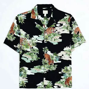 เสื้อยืดฮาวายผู้ชาย ป้องกันริ้วรอย คุณภาพพรีเมียม สวมใส่สบาย ขายดี ดีไซน์ล่าสุด เสื้อผู้ชาย พร้อมโลโก้/สีตามสั่ง - Product Image 1