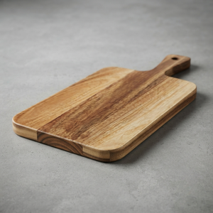 Planche à découper en bois naturel REHMAN CRAFT avec poignée intégrée, écologique, trou de suspension, épaisseur 1,5 cm, compatible lave-vaisselle - Product Image 4