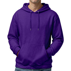 Sweat-shirts à capuche zippés épais pour hommes, fermeture éclair bidirectionnelle, coupe oversize, unis, personnalisables - Product Image 1
