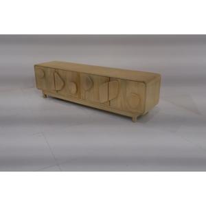 Modern Scandinavian Solid Mango Wood <b>TV</b> <b>Stand</b> with Storage for Living Room Furniture - Product Image 4
