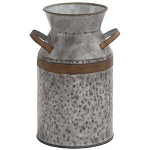 Fresh Arrival Farmhouse <b>Rustic</b> Flower Vase Vintage Galvanized Metal Milk Can Decorative for Home Decor Customizable Size - Product Image 2