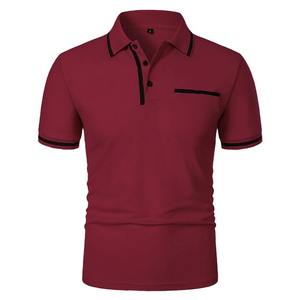 Polo brodé personnalisé pour homme en coton pur épais anti-boulochage à manches courtes, style européen et américain, grandes tailles - Product Image 4