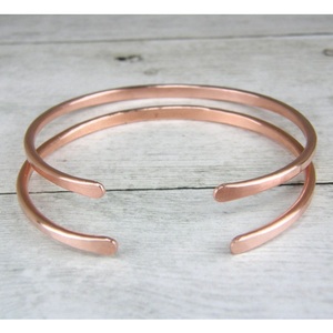 Handcrafted Collection Meaningful Hammered Copper Cuff – Romantic Quote Statement Jewelry Bracelet for - Product Image 2