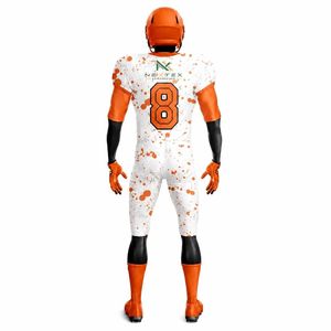 Custom Mens <b>Paint</b> Splatter Football Uniform <b>Set</b> Sublimation Twill Number Zipper Padded Jersey Compression Pants Team Kit - Product Image 4