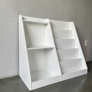 International Art Creation Children's Storage Book Display Rack Organizer Cabinet MDF <b>Pine</b> Multifunctional Bookcase for Playroom - Product Image 1