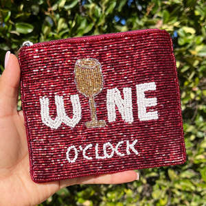 Bolso de mano con cremallera y cuentas de semillas Rojas hecho a mano, diseño de vino en punto, regalo de fiesta de noche para mujer, venta al por mayor disponible - Product Image 4