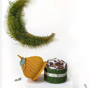 Cesta de Mimbre Estilo Bohemio Religioso con Forma de Domo de Mezquita, Hecha a Mano, Ecológica, Capacidad de 10-20L, para Eid - Product Image 2