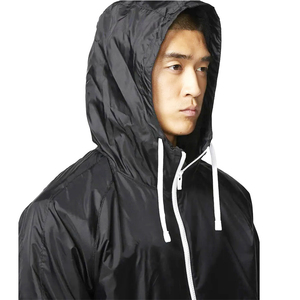 Customized Men's Windbreaker <b>Gym</b> <b>Sets</b> <b>Black</b> Color Zipper Up Adult's Activewear Fitness <b>Gym</b> Workout Windbreaker Suits - Product Image 5