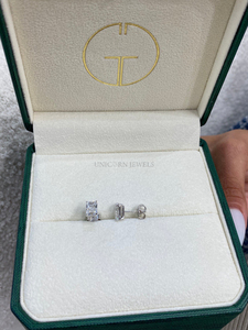 Pendientes de Diamantes Cultivados en Laboratorio, Certificados por IGI, Oro Sólido de 10k, 14k, 18k, Elegantes, Estilo Aro, Oro Amarillo, Rosa y Blanco, Joyería para Ella - Product Image 2