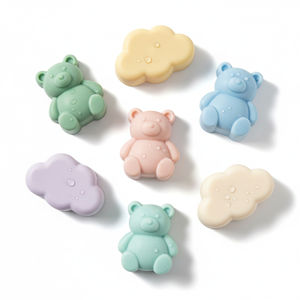 Savons en barre pour animaux de compagnie, taille standard, en vrac |   Savons Artisanaux Antiseptiques aux Plantes Mignons en Forme d'Éléphant, de Lapin et de Nuage |   Couleurs pastel macaron - Product Image 2