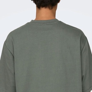 T-shirt de sport pour homme, logo personnalisé sur le devant, 100% coton, respirant, écologique, séchage rapide, coupe ample, épaules tombantes, idéal pour la gym - Product Image 6