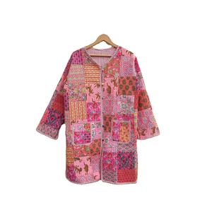 Patchwork Quilted Jackets Cotton Floral Bohemian Style Fall Winter Jacket Coat Streetwear Boho Quilted Reversible Jacket - Product Image 1