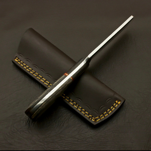 Couteau de boucher à lame tranchante, manche ergonomique en bois, en acier au carbone premium, forgé à la main, robuste et à lame fixe - Product Image 2