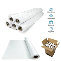 Rouleau de papier jetable pour table d'examen médical, blanc et lisse, pour clinique, hôpital, spa, tatouage, OEM