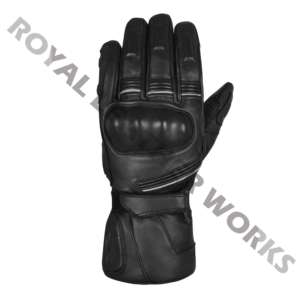 Gants de moto tendance en cuir véritable doublés polaire, toucher cachemire, compatibles écran tactile, écologiques, pour cyclisme quotidien, homme, noir, personnalisables - Product Image 4