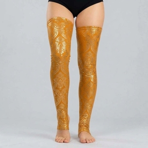 Medias adhesivas hasta el muslo para mujer, ideales para pole dance, con fuerte agarre, tela elástica suave, ajuste soporte y uso cómodo. - Product Image 4