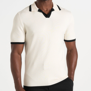 Polo pour homme, tissu doux, manches courtes, col classique, décontracté, pour l'été, les sports de plein air, le quotidien, rouge, léger, élégant - Product Image 5