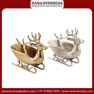 Adorno Navideño de Metal con Diseño de Reno y Trineo de Santa Claus, Tamaño Personalizable, Acabado de Lujo, para Decoración de Mesa, Suministros para Fiestas Navideñas Disponibles al Mejor Precio - Product Image 6