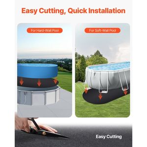 Tappetino Ovale Extra Spesso 12 X 24 Piedi per Piscine Fuori Terra, Accessorio Anti-Foratura Riciclabile - Product Image 4