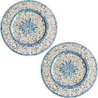 Assiette de présentation artisanale écologique en nacre, finition nacrée ivoire-doré, gravée et personnalisable, style classique de luxe côtier