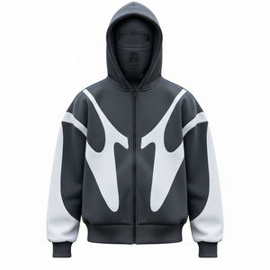 Sudadera con capucha de algodón 100% para hombre, estilo urbano, con cremallera, lavado ácido, transpirable, ecológica, de secado rápido, novedad 2026, gran oferta - Product Image 1