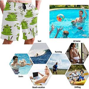 Shorts de bain légers à séchage rapide 150 GSM en polyester et élasthanne respirants avec taille élastique pour la plage et la piscine – Fournisseur OEM et marque privée - Product Image 3