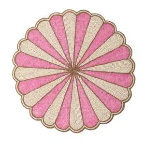 Premium Handcrafted Glass Beaded Round Placemat Decorative <b>Table</b> <b>Mat</b> For Dining Events And Home Decorative Dining <b>Table</b> <b>Mat</b> - Product Image 1